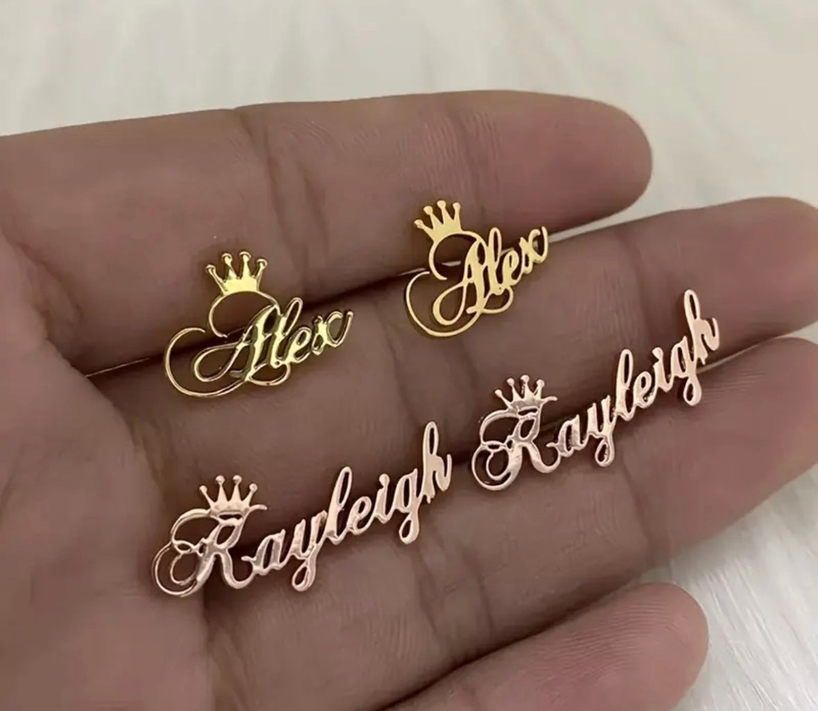 CUSTOM CROWN EARRINGS